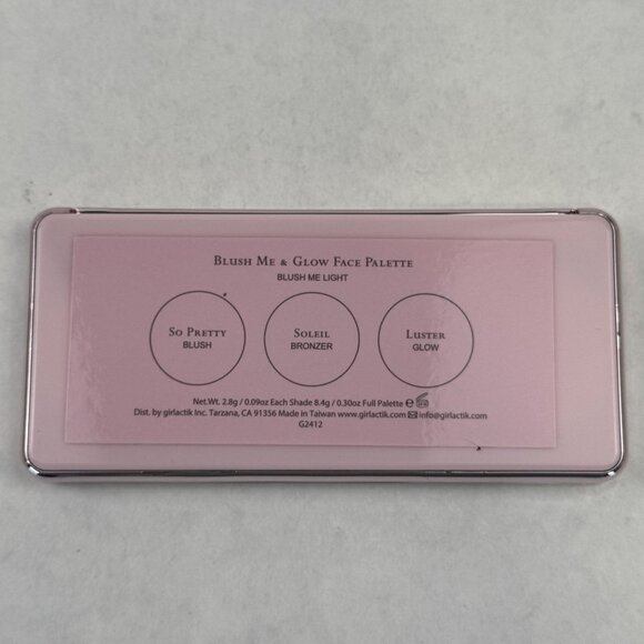 Girlactik Blush Me & Glow Face Palette Light Bronzer Highlighter Trio 2.8g NEW - Picture 4 of 8